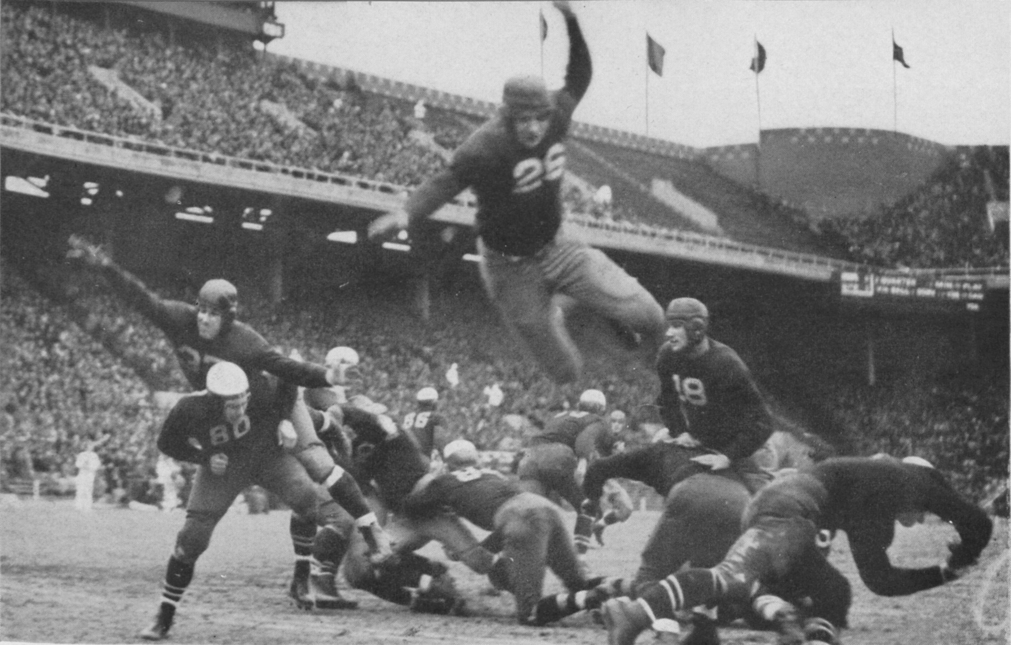 Penn takes on Cornell at Franklin Field in 1936.