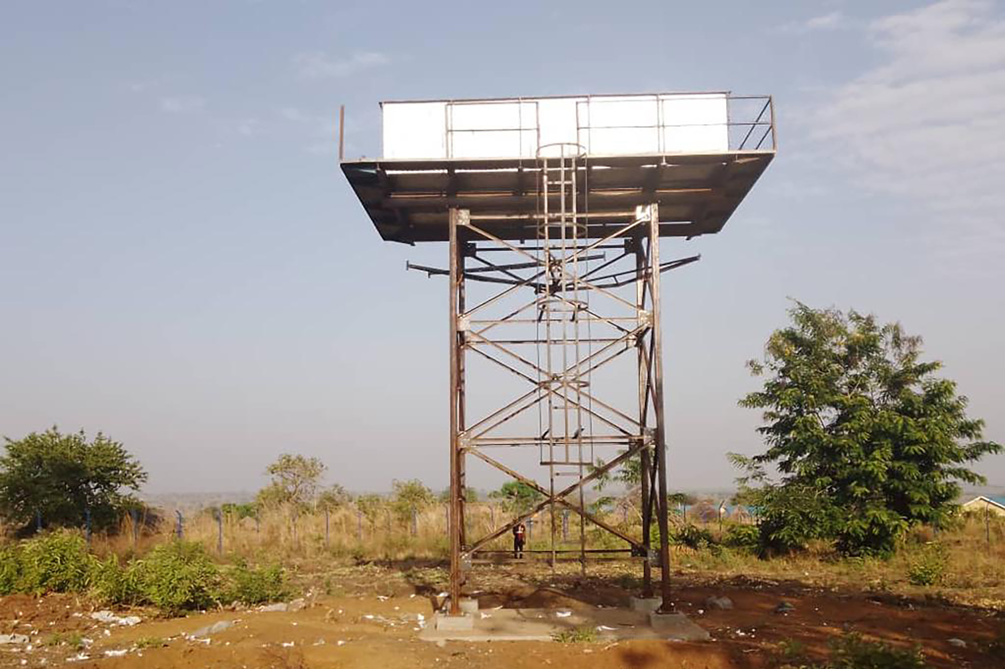 A water tower standing in Ukraine.