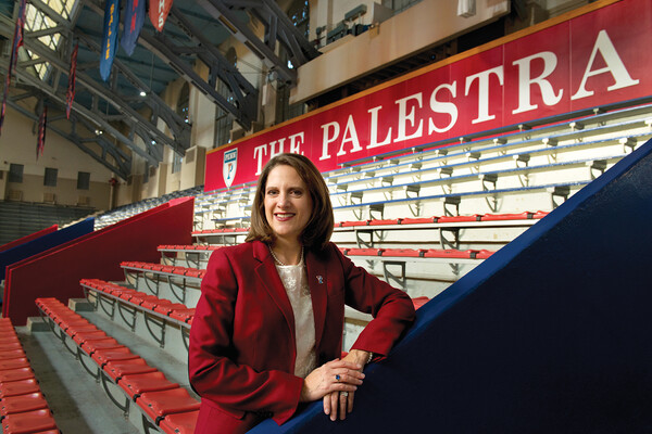 M. Grace Calhoun poses in The Palestra