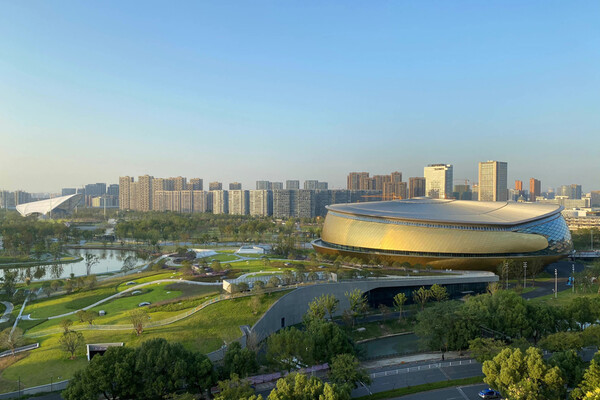 Rendering of a summer Olympic Park in China.